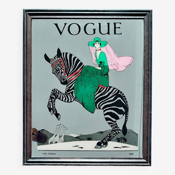 Miroir Vogue années 70 49x59cm