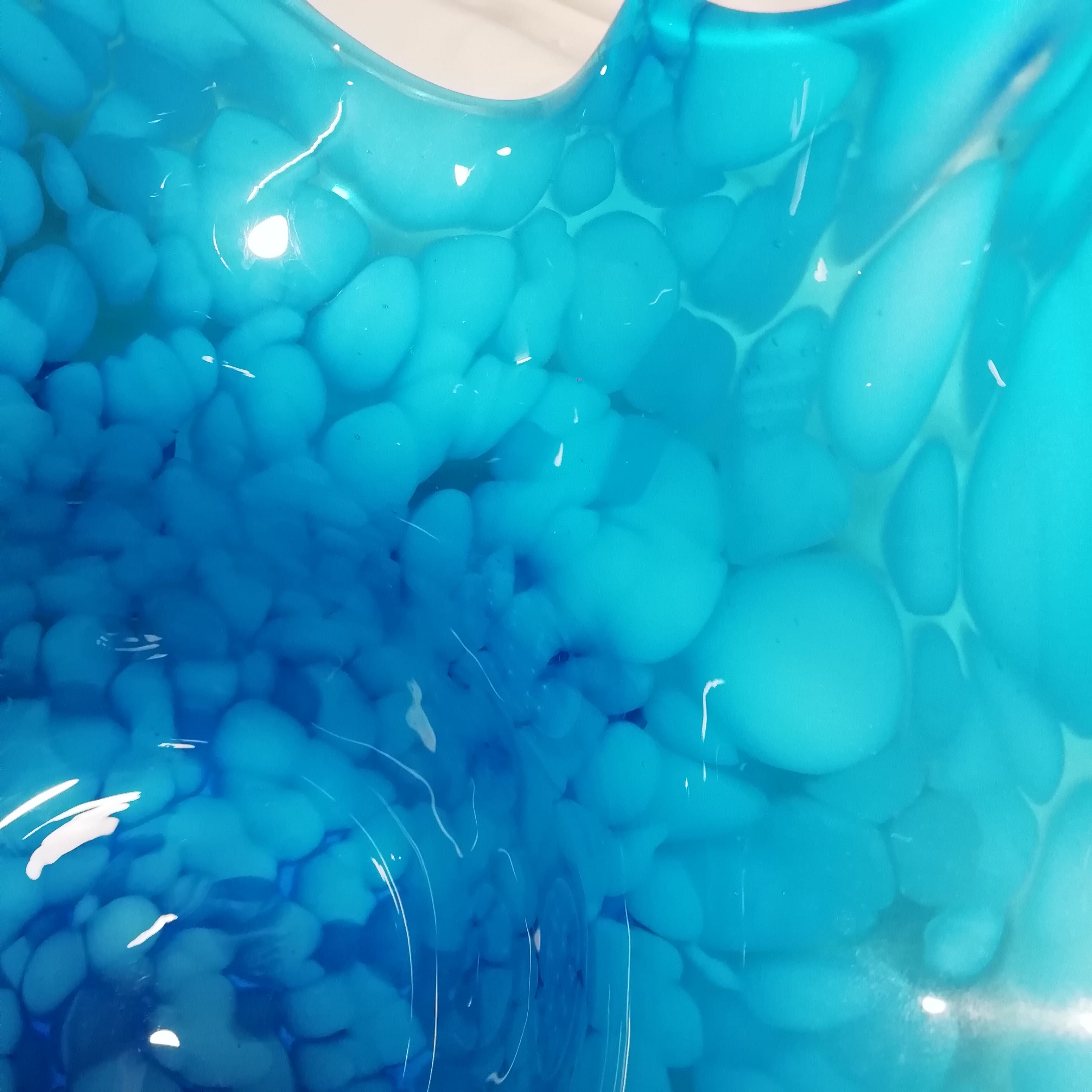 Blue Murano glass centerpiece 1980