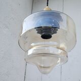 Amber glass pendant lamp