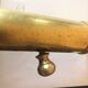 Old gold copper candle holder with pusher