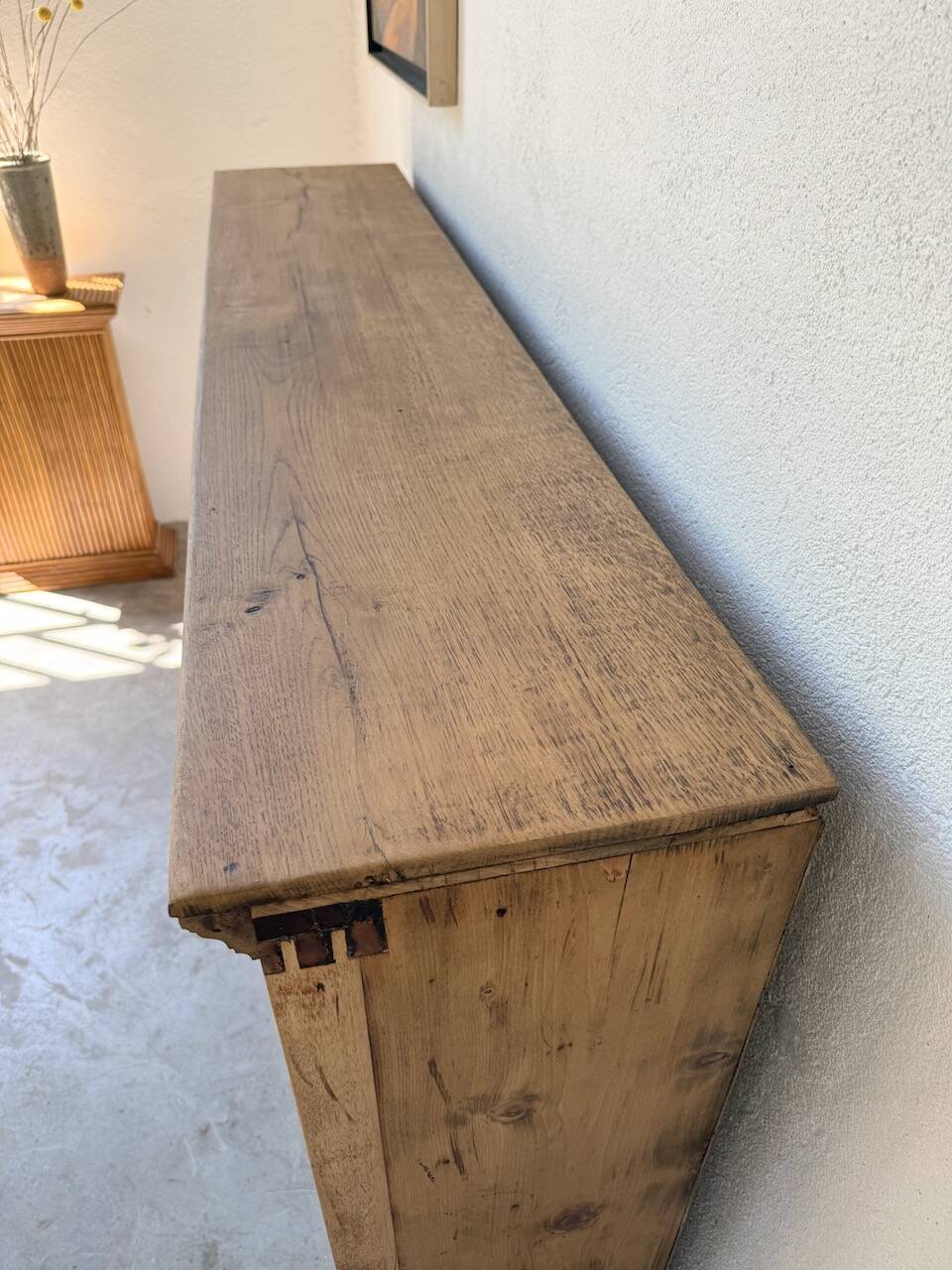 Enfilade vitrée en chêne, années 50