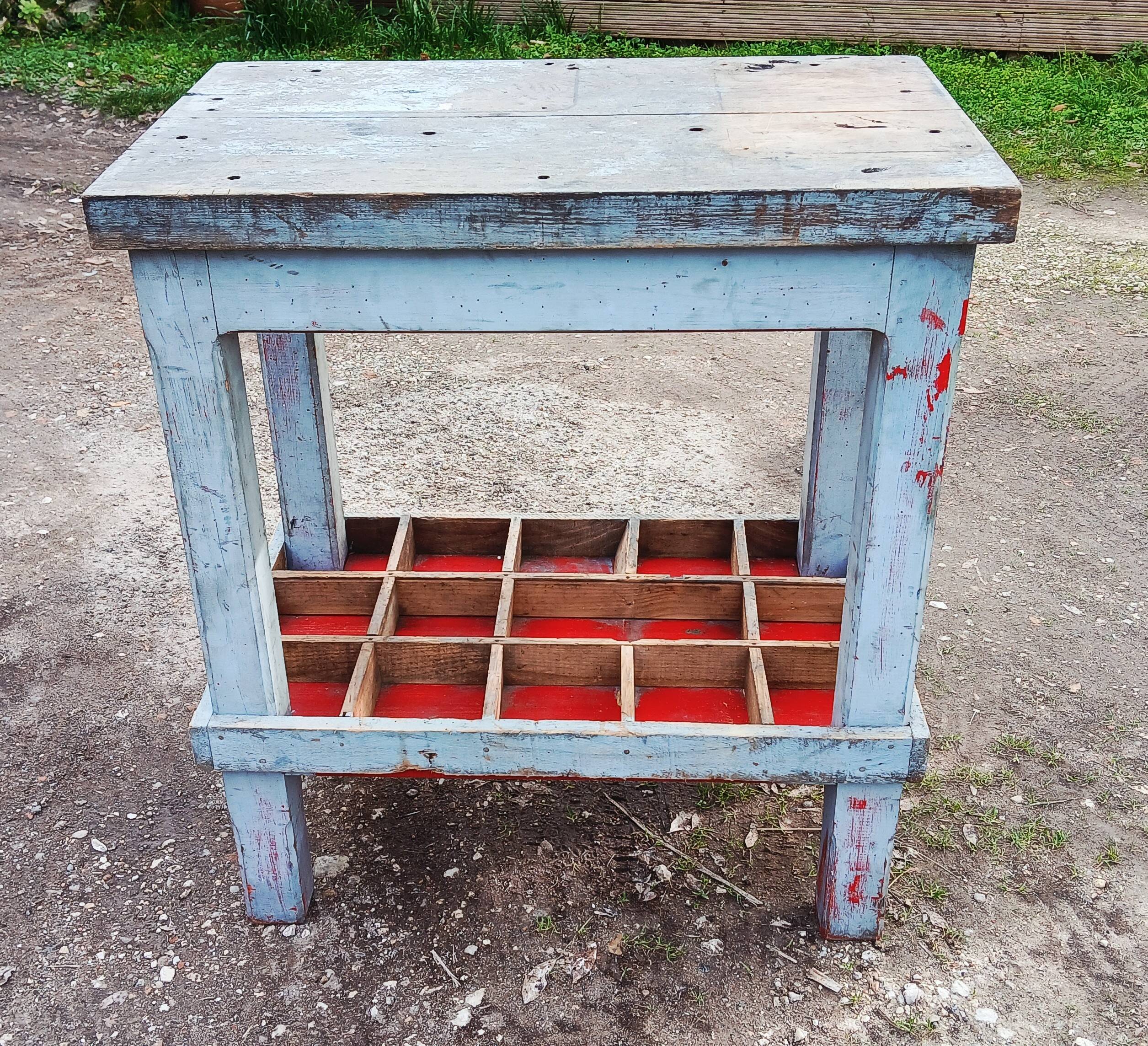 Small old garage workbench