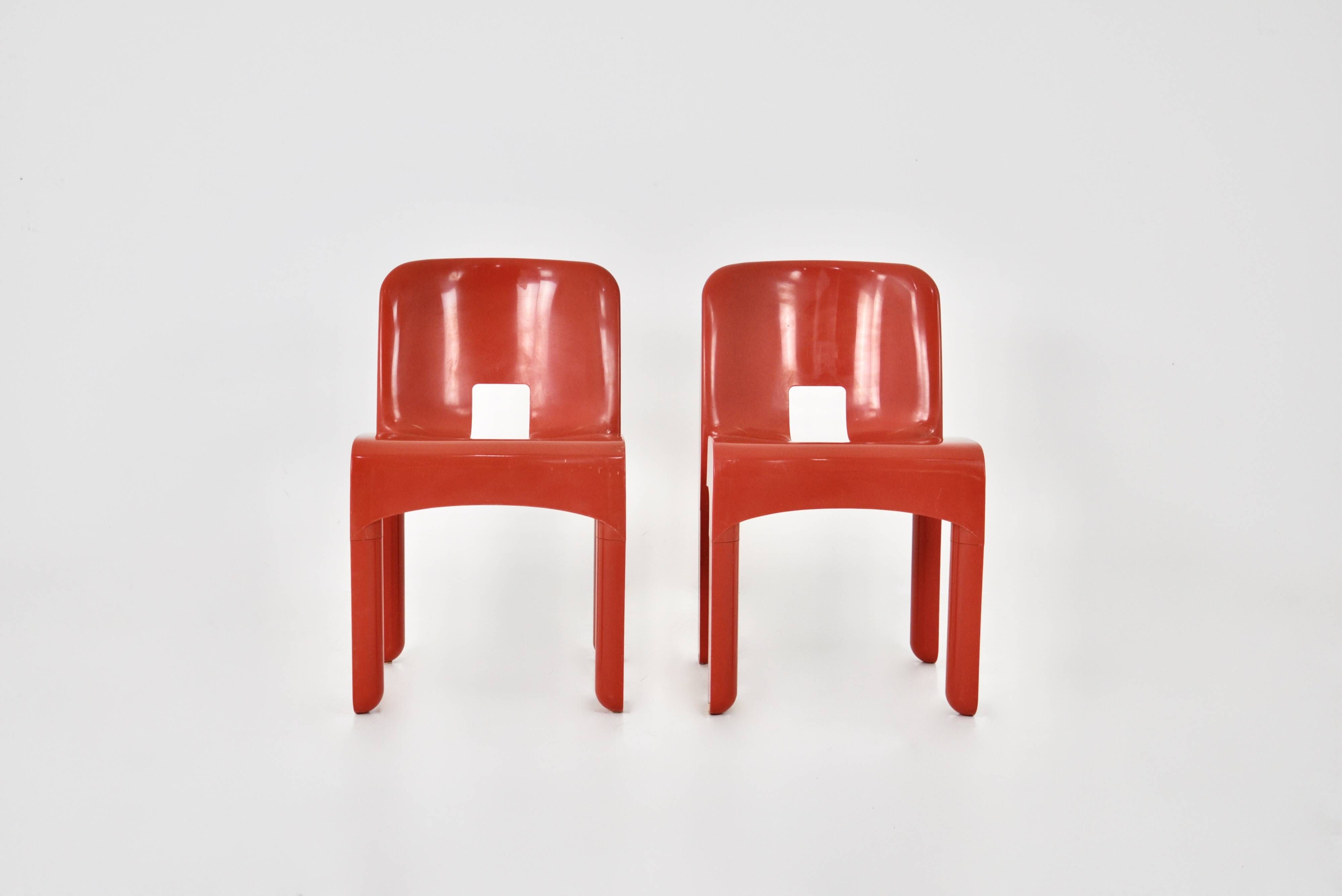 Model 4867 chairs by Joe Colombo for Kartell, 1970S, set of 2