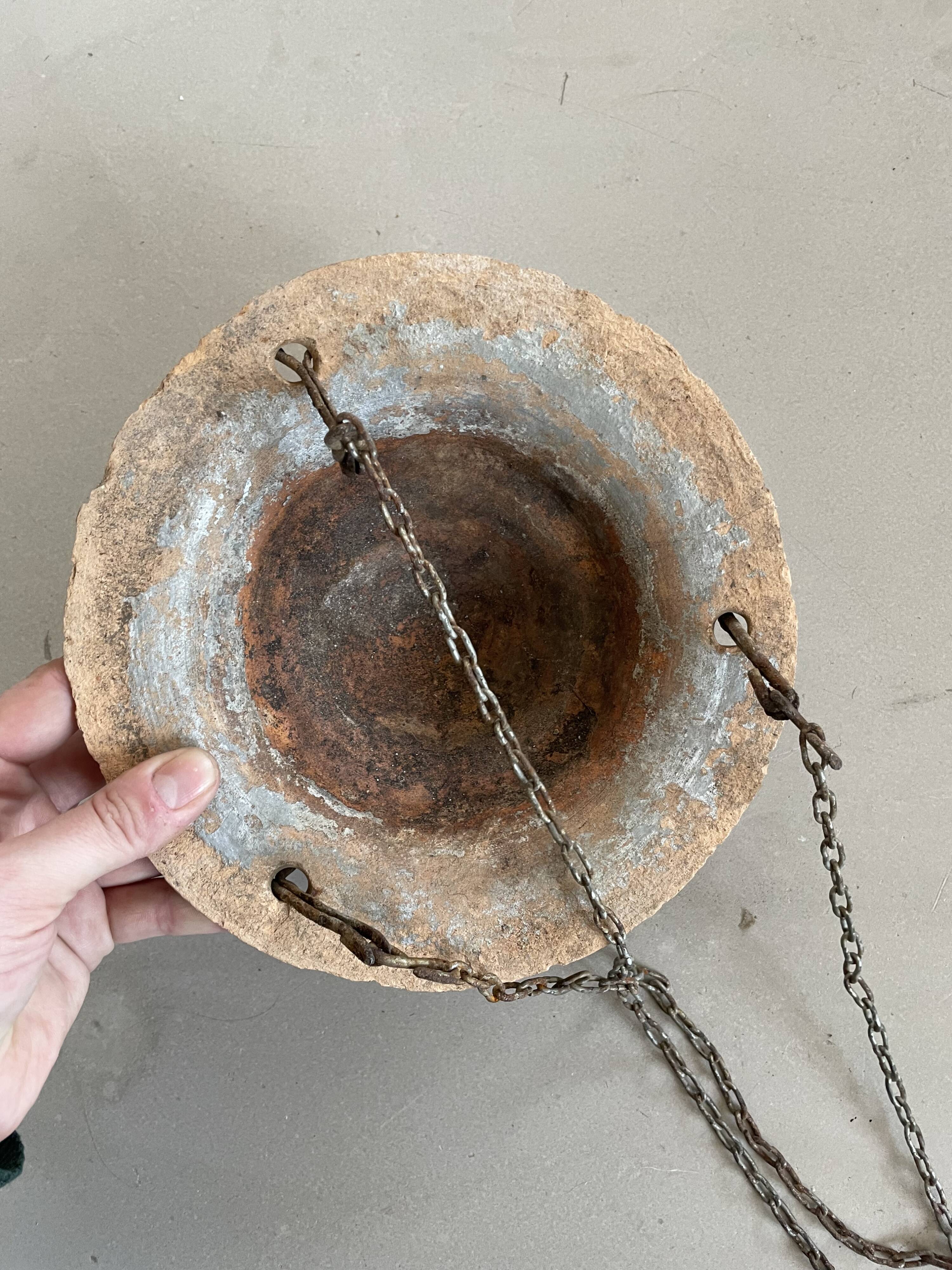 Old 19th century terracotta plant holder