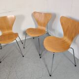 6 chaises série 7 par Arne Jacobsen pour Fritz Hansen