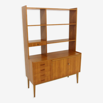 Commode-bibliothèque en teck, Suède, 1960