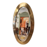 Vintage Urdu mirror in brass