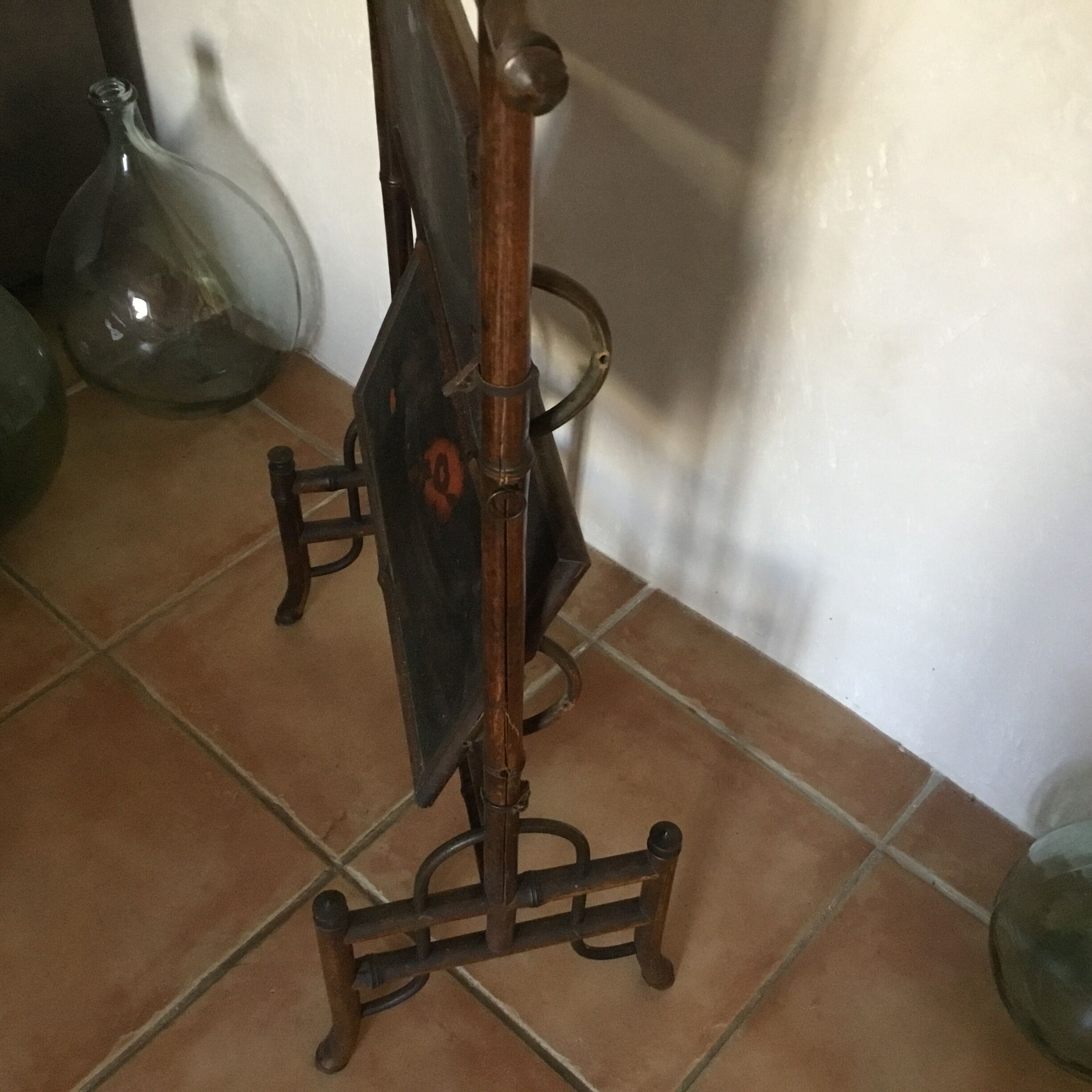 Orientable bamboo fireplace screen orientable Asian décor