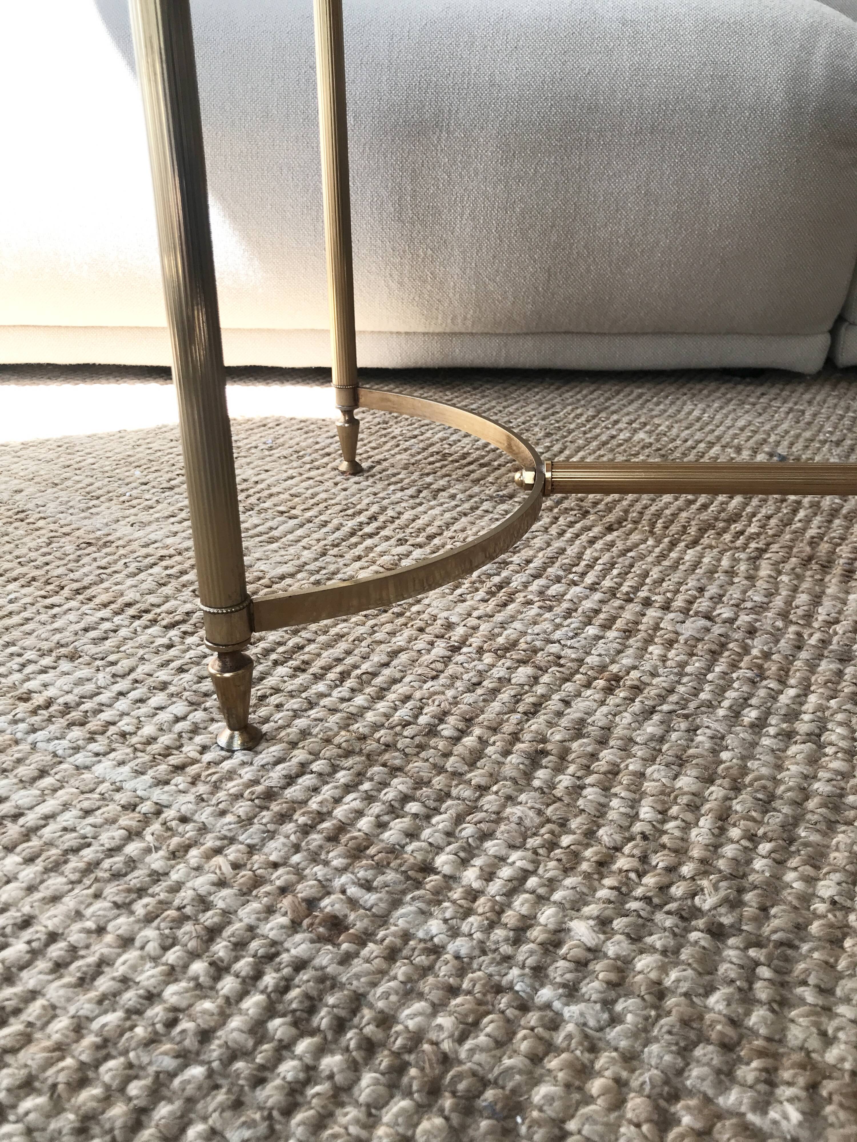 Brass and marble coffee table