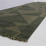 1950s Abstract Wool Hallway Carpet or Rug, Czechoslovakia