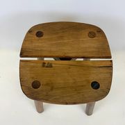 Wooden stool — Pierre Gautier-Delaye, France, 1960s