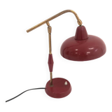 Table lamp 60s red metal
