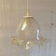 Suspension globe en verre juponné - mid. XXeme