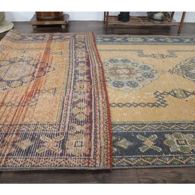 Vintage Turkish Hand-Knotted Runner Rug 133x322