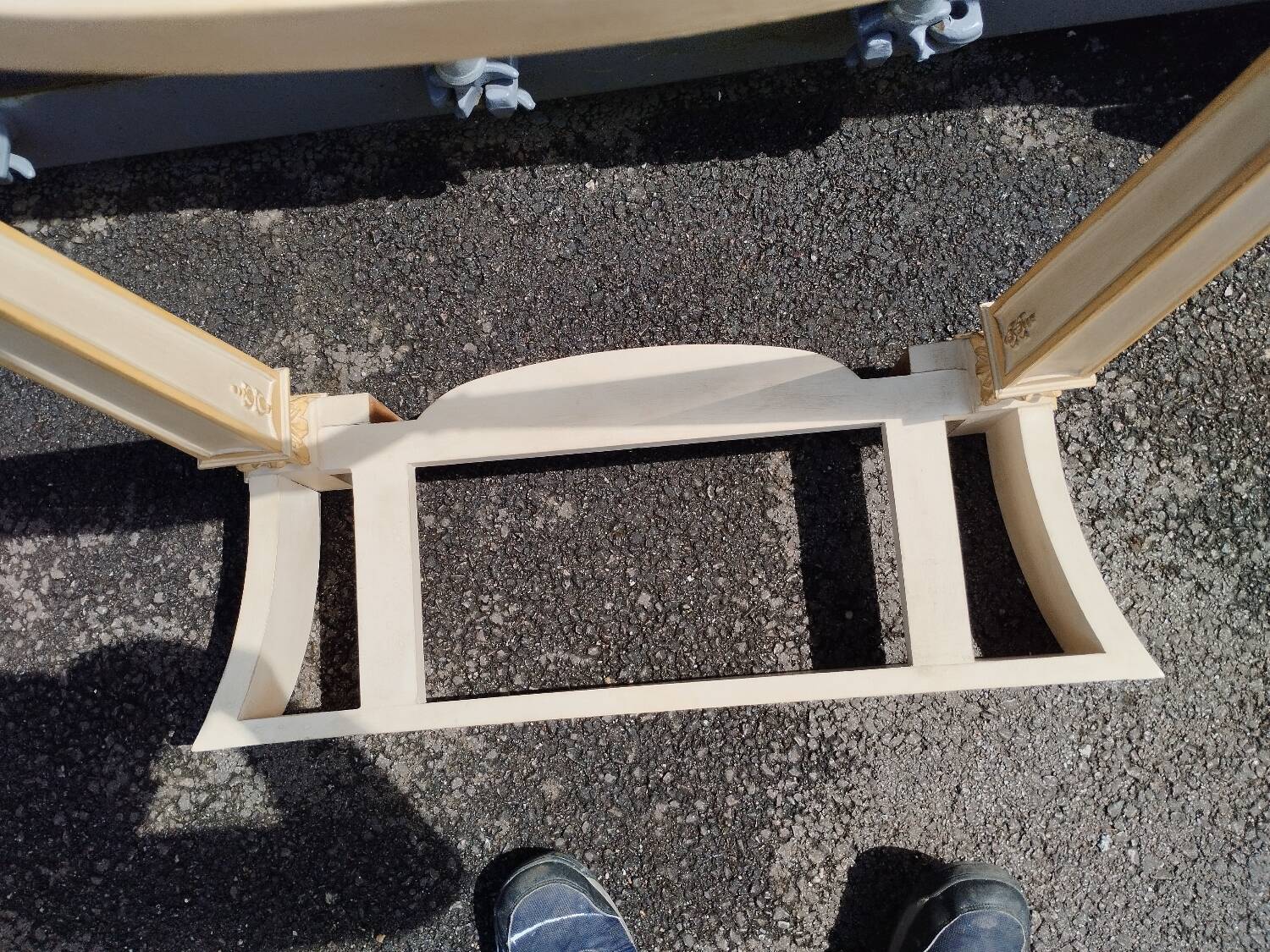 Antique Louis XVI style console with marble top