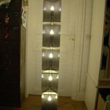 Vintage perforated metal floor lamp