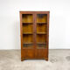 Vitrine de laboratoire scolaire en bois vintage