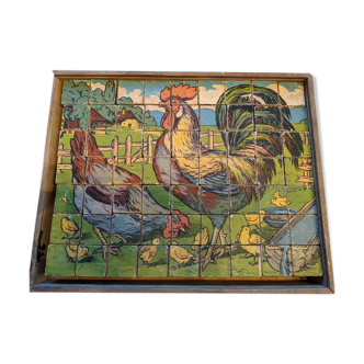 Jeu de cubes en bois ancien