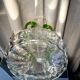 Large soliflore vase with transparent and green handles