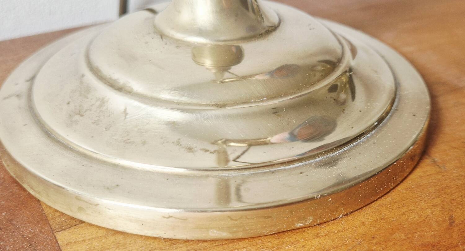 Art Nouveau style lamp - Brass and glass paste - 1920s period