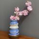 Blue vase by Strehla model 1408 Eastern Germany 1960s