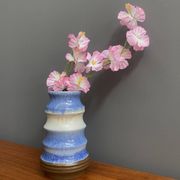 Blue vase by Strehla model 1408 Eastern Germany 1960s