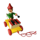 Old toy to pull Pinocchio and his xylophone