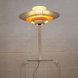 White vintage Danish desk lamp by Jeka Metaltryk - Model Sofie - Denmark 70s