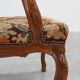 Louis XV Style Carved Walnut Armchair with Needlepoint Upholstery, France