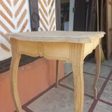 Small sandblasted wood desk table