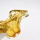 Murano bowl Archimede Seguso Bullicante Sommerso Yellow Gold