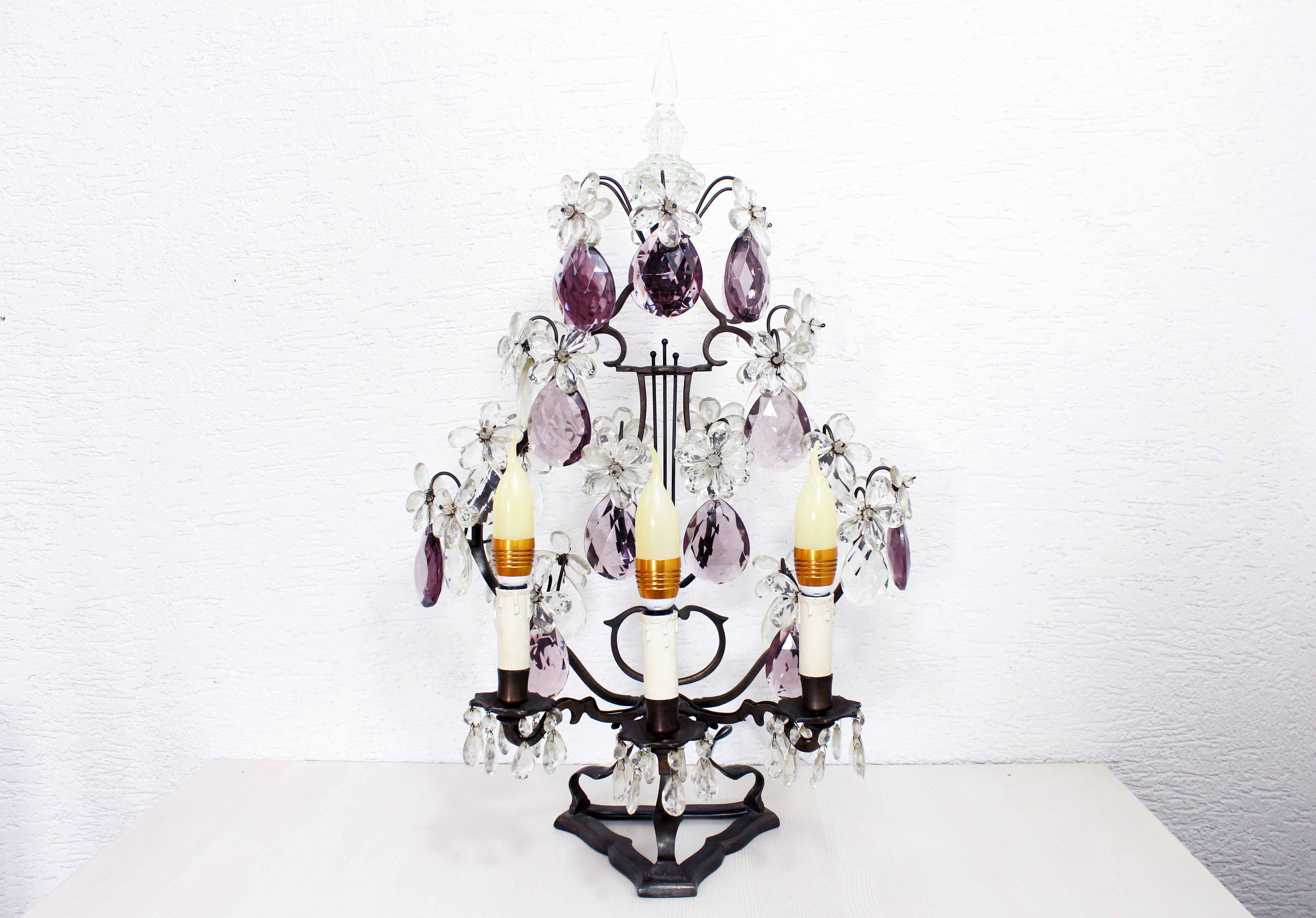 Crystal girandole lamp