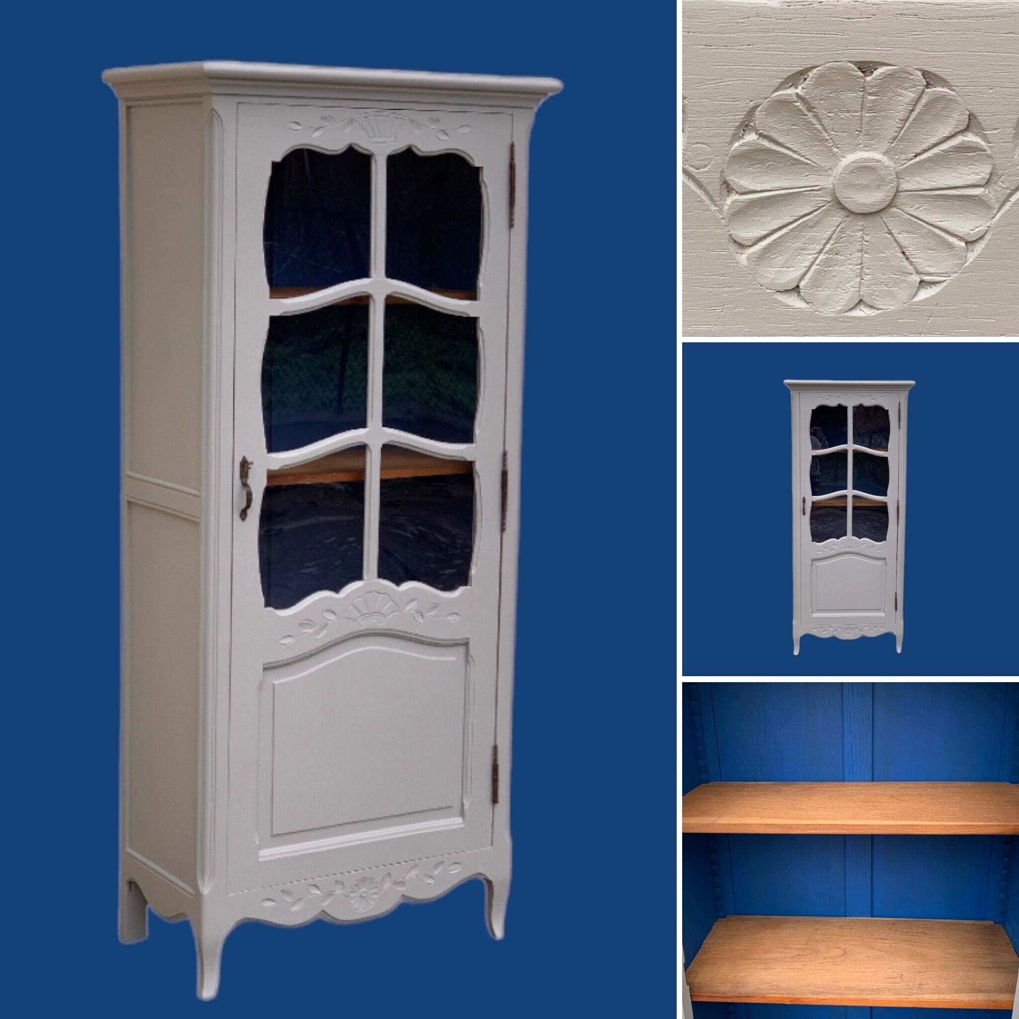 1930s Parisian glass-fronted wardrobe