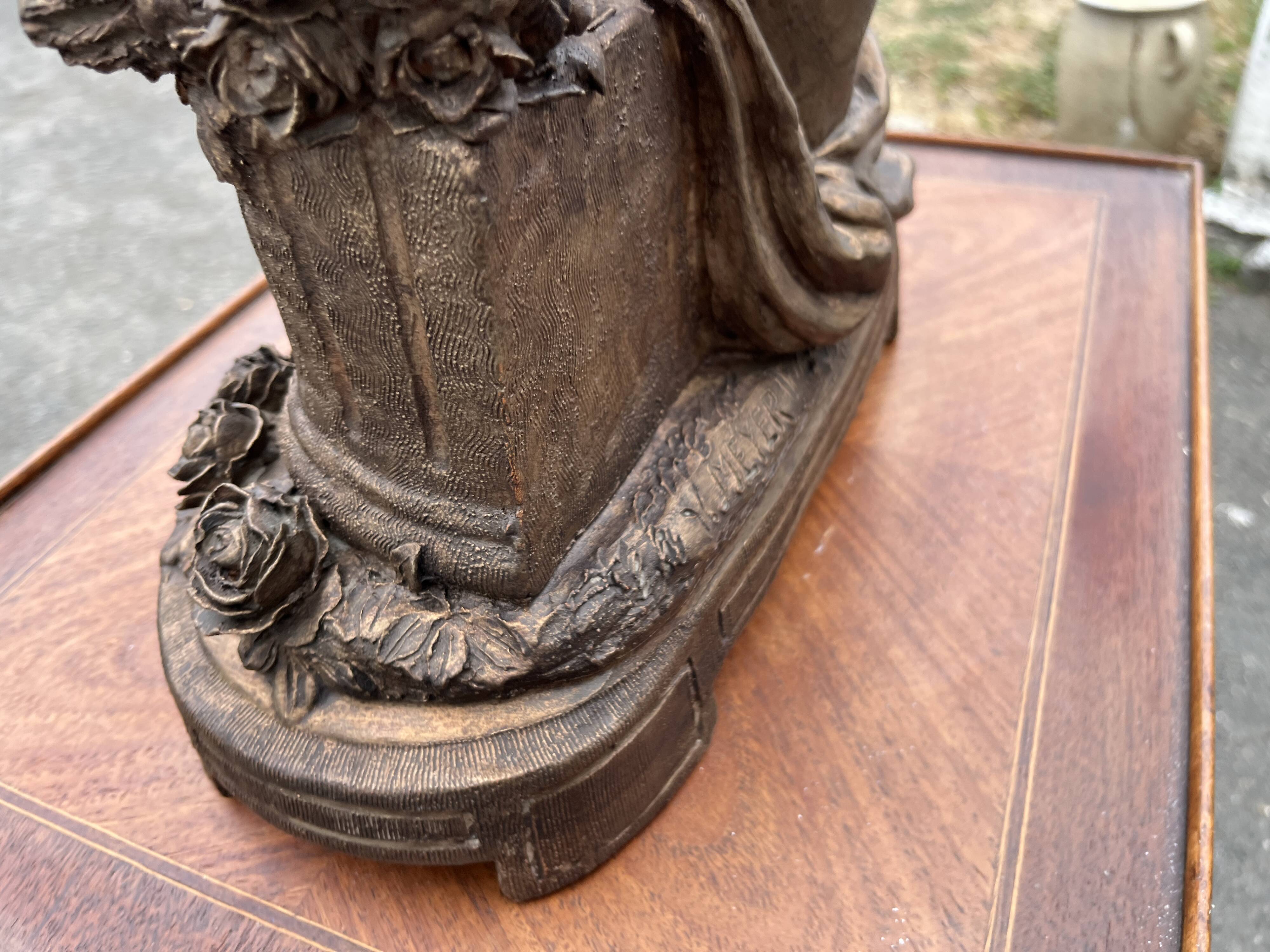 Meyer – Antique terracotta sculpture – Winged putto