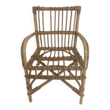 Chaise enfant en rotin vintage 1960 Louis Sognot - chaises enfant