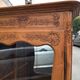 Antique French fruitwood bonnetiere armoire, 18th century
