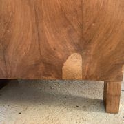 Commode haute art déco pieds moustache noyer brut 1930