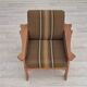 1970s, Danish design, club chair, original very good condition, furniture wool fabric.