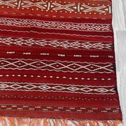 Old Zemmouri Kilim, Faltwoven Berber Rug, Handmade Moroccan Carper, Home Decor