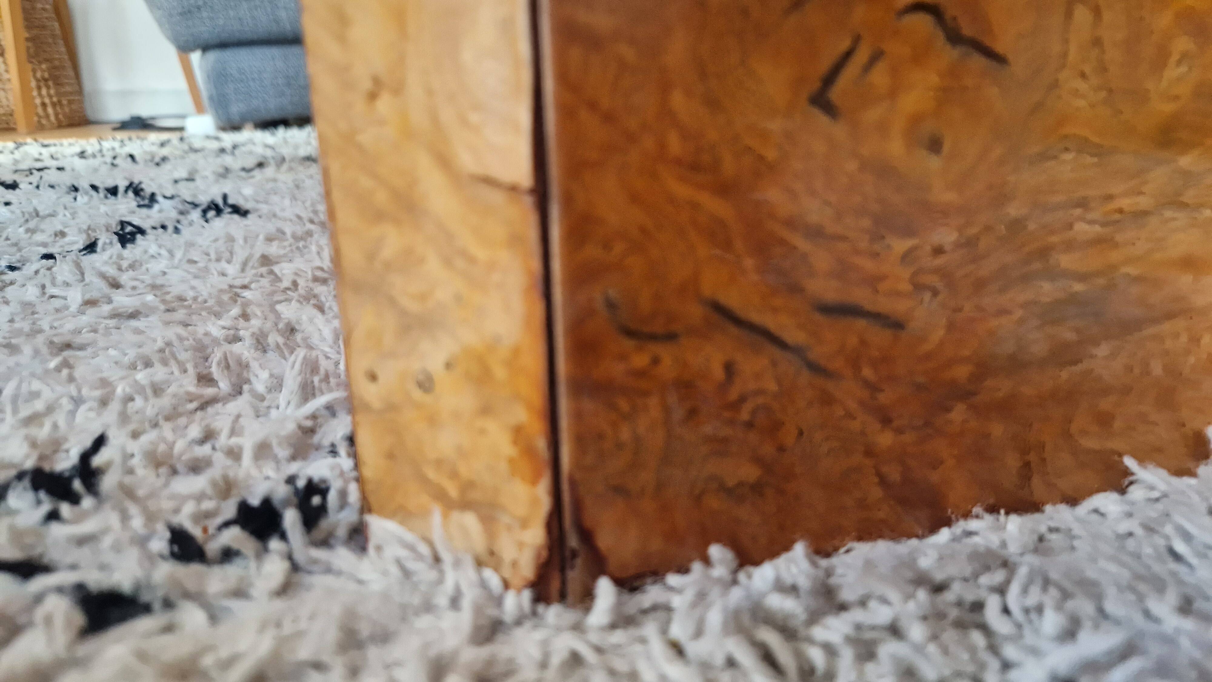 Elm burl coffee table, 1970
