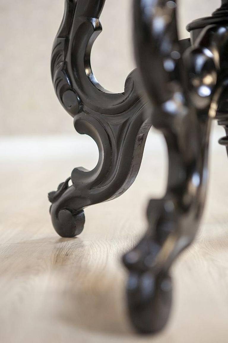 Antique Walnut Side Table with Veneered Top, 1890s