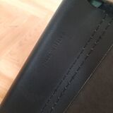 Pair of leather and chrome armchairs made in italy 70s-80s