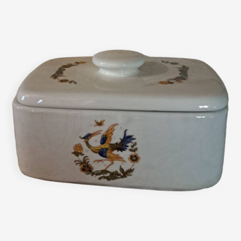 Moustiers style San Marino ceramic butter dish