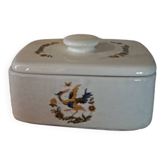 Moustiers style San Marino ceramic butter dish