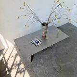 Handcrafted metal coffee table from the 1970s