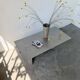Handcrafted metal coffee table from the 1970s