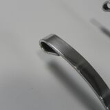Aluminum vintage wall coat rack with 5 hooks, 1950s