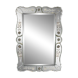 Miroir Vénitien en Verre de Murano, Italie – Début XXe