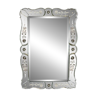 Venetian Murano Glass Mirror, Italy – Early 20th Century