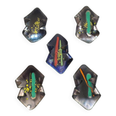 X5 pocket trays in enamelled metal, Italy, 1960s-70s.